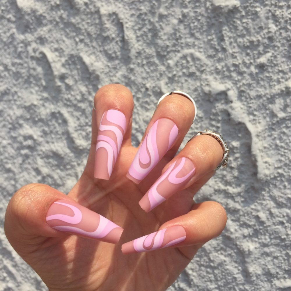 Pink and Nude Swirl